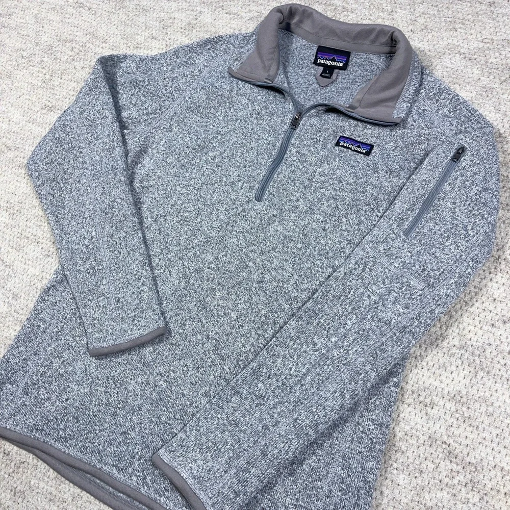 Patagonia Better Sweater Women Large Gray Pullover Half Zip Jacket Heather B69 - Picture 3 of 12